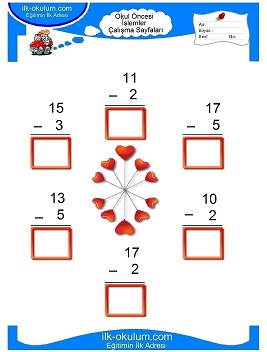 Çocuklar İçin toplam işlemi yaprak testleri 